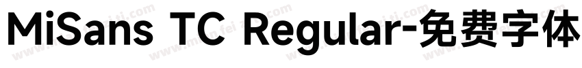 MiSans TC Regular字体转换